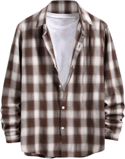 Burband Unisex Mens Womens Long Sleeve Flannel Shirts Casual Button Up Plaid Shirts Corduroy Oversized Boyfriend Jackets,X-Large,Coffee
