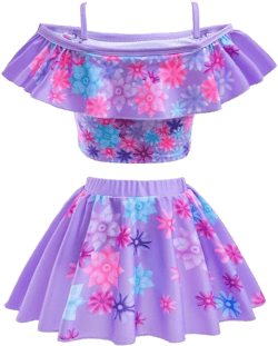 Dressy Daisy Magical Family Two Piece Tankini Swimsuit Swimwear Swimming Bathing Suit with Skirt for Toddler Little Girls 5-6 Style B