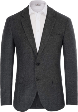 Mens Wool Blend Blazer Jacket Houndstooth Suit Blazer Notch Lapel 2 Button Large Dark Grey