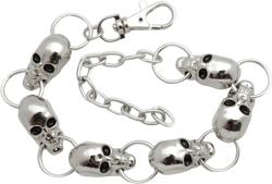 TFJ Women Boot Bracelet Chains Bling Metal Skeleton Skulls Western Fashion Anklet Shoe Charm Silver