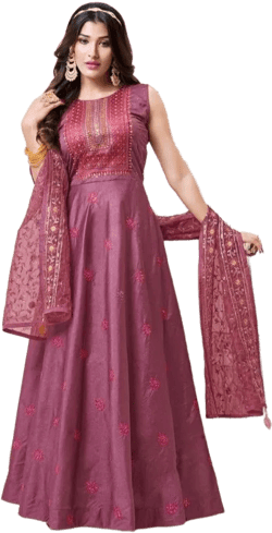 Silk Gown Kameez