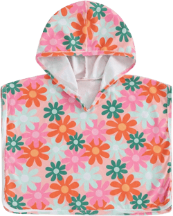Strawberry Print Baby Swimsuit Cover Up Toddler Girl Hooded Beach Towels Infant Floral Bathing Suit Kids Swimwear 0-6 Months Multicolor