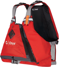 Onyx MoveVent Torsion USCG Approved Paddle Sports Life Jacket, Red, X-Small/Samll