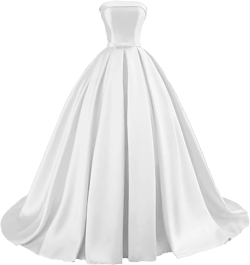 Women's Strapless Prom Dress Ball Gown Evening Formal Gowns 2023 Long Satin Party Gowns US4 White