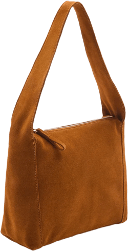 Suede shoulder bag
