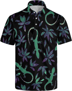 Polo Shirts for Men Funny Print Golf Polo Shirts for Men Lightweight 4 Way Stretch Men Golf Shirts Short Sleeve 3X-Large Style-9