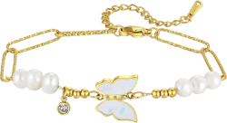 YeGieonr Gold Bracelets for Women Trendy, Charm Bracelet with 18k Gold Plated, Stainless Steel Jewelry Gifts for Women: Clothing, Shoes & Jewelry