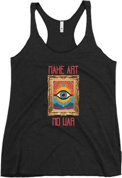 Make Art No War Women's Racerback Tank