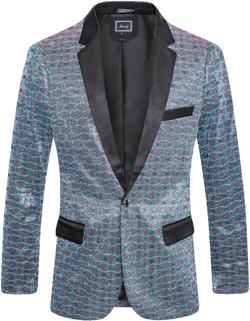 Square Shiny Glitter Blazer