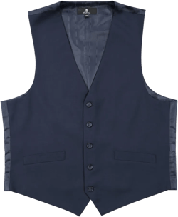 Navy Renoir Slim Fit Vest (201-19)