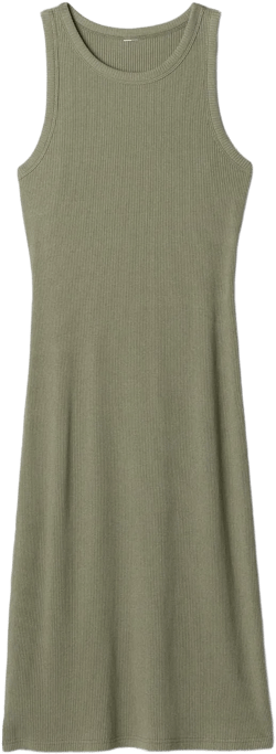 GAP Women's Knit Midi Dress X-Large Walden Green