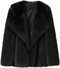 Women Faux Fur Coat Jacket Winter Loose Oversized Long Overcoat Medium Black Fur Coat