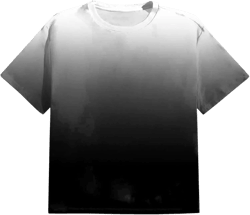 Men's Loose Fit Plus Size T-Shirt Short Sleeve Crewneck Gradient Ombre Color Graphic Tee Tops (Available in Big & Tall) 5X-Large Black