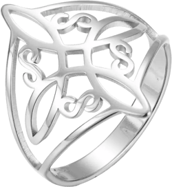 Witches Knot Ring for Women Stainless Steel Geometric Style Witchcraft Celtic Amulet Ring Celtic Knot Ring Vintage Jewelry For Women (Silver,9)