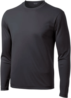 DRIEQUIP - Tall Long Sleeve Moisture Wicking Athletic Shirts in Mens Sizes LT-4XLT X-Large Tall Iron Grey