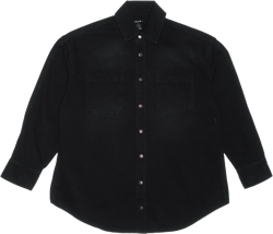 Ksubi Womens Oversized Shirt Faded (Black)