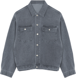 Connor Oversized Denim Jacket - Grey Wash