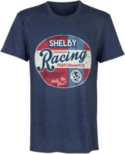 Shelby Legendary Racing Performance Navy Tee T-Shirt | Officialy Licensed Shelby® Product | 50% Cotton, 50% Polyester