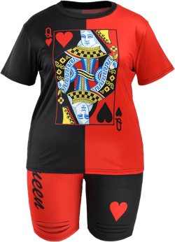 Summer 2 Piece Set Women Plus Size Poker Set Hollow Out Womens Clothing Sets 2 Pieces