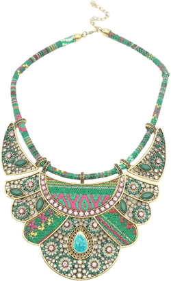 YAZILIND Women's Ethnic Style Necklace Multiple Millet Beads Chunky Chain Bib Statement Choker Collar Bohemian Necklaces #1