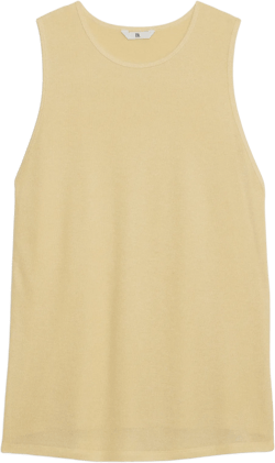 Ribbed Tunic Tank with Side Slits