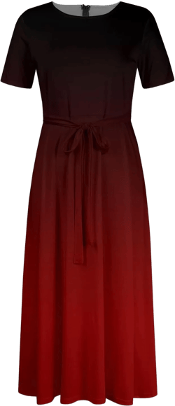 UQRZAU Women's Dresses, Spring Dress for Women 2024 Trendy Plus Size Summer/Fall Short Sleeve with Pockets Dress, XL, 5XL XX-Large Red -3