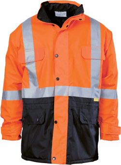 DNC HiVis Two Tone Quilted Jacket with 3M R/Tape (3863)