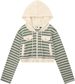 Women Hoodie Short Hoodie Knitted Women's Autumn Zipper Jacket