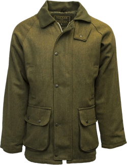 Walker and Hawkes Men's Derby Tweed Barlaston Shooting Jacket X-Large Dark Sage