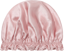 LILYSILK Silk Bonnet for Long and Cruly Hair Womens 100% Mulberry Silk Sleep Cap Ladies Hair Warp for Sleeping with Elastic Band Frills Silk Turban Hair Scarf Rosy Pink Medium Rosy Pink