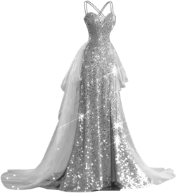 homdor Women's Spaghetti Straps Sequin Prom Dresses Tulle Ball Gown Princess Formal Evening Party Dress with Slit 20 Silver