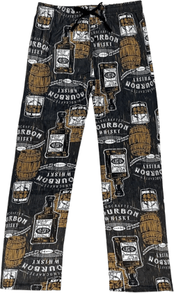 Funky Junque Men's Ultra-Soft Lightweight Lounge Pants - Father's Day Gift - Premium Comfort Sleepwear Bourbon Whiskey Medium-Large