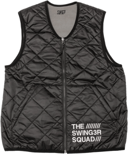 THE SWINGGGR QUILT REVERSIBLE VEST (BLACK&GRAY)