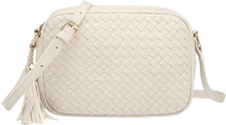 Small Crossbody Purses for Women Trendy Woven Cross Body Bag and Boho Purse,Soft Leather Handbags Beige