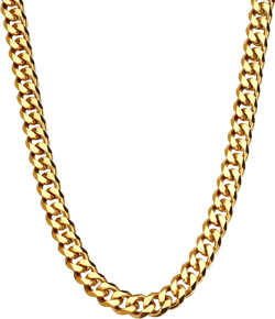 Cuban Link Chain Necklace for Women Men, 18K Gold Plated Diamond-Cut Miami Curb Chain Necklace | 316L Stainless Steel 9mm*20"