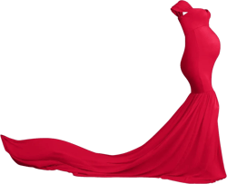Women Maternity Dress for Photography Mermaid Off Shoulder Slim Fitted Chiffon Gown Flowy Baby Shower Maxi Photo Props Dress One Size Red
