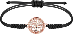 JENDEAR SHINE Rope Bracelet for Women, Hand Braided Rope Chain Adjustable, Birthday Friendship Graduation Gift for Women Girls Sisters Friends Tree of Life-black
