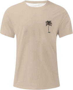 WENKOMG1 Graphic Tshirts Shirt for Men Printed Solid Color Casual Tee Shirt Summer Short Sleeve Loose Fit Tees, Polo Shirt for Men T Shirts Mens Golf Shirts Hawaiian Shirt(Khaki 2,XX-Large)
