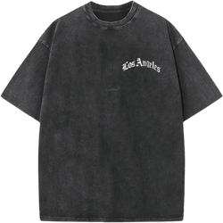 Men's Oversized Tshirts Short Sleeve Drop Shoulder Letter Graphic Tees Summer Crew Neck Tee Shirts Large Black Multi
