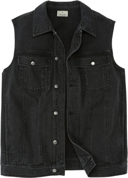 Liberty Blues by KingSize Men's Big & Tall Denim Vest 8X-Large Big Black Denim