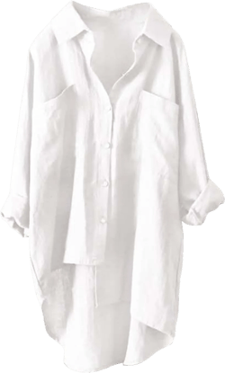Cotton Linen Shirts for Women 2025 Plus Size V Neck Button Down Long Sleeve Tops Casual Fall Fashion Oversized Blouse 02-white Large