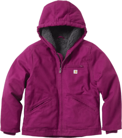Carhartt Kid's CP9547 Canvas Insulated Hooded Jacket - Girls: Clothing, Shoes & Jewelry