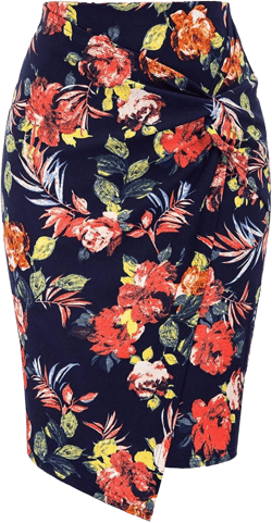 Elegant Short Pencil Prints Women's Office Skirt Floral Dress Skirt Cute Skirts for Teens