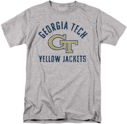 Georgia Tech Official Yellow Jackets Logo Unisex Adult T Shirt XX-Large Athletic Heather