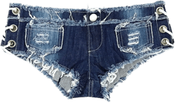 LUOBANIU Women’s Fashion Sexy Low Waist Denim Jeans Shorts Mini Hot Pants Jeans Booty Ripped Jeans Beach Party Clubwear X-Large 616 Jeans Blue