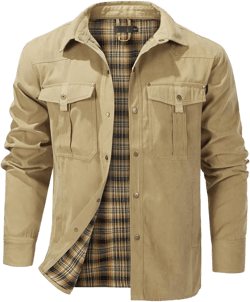 Haellun Men's Flannel Lined Shacket Long Sleeve Plaid Western Cowboy Snap Button Down Shirts Jackets with Pockets : Clothing, Shoes & Jewelry