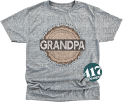 Grandpa tree rings mens tee