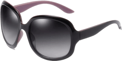Dollger Oversized Polarized Sunglasses for Women Retro Classic Shades Large Frame Ladies Sunglasses A4:black Purple