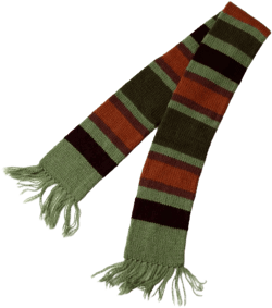 vintage striped knit scarf