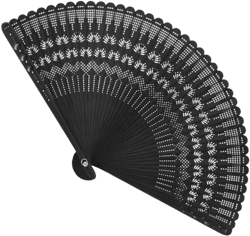 VANZACK Handheld Folding Fan Vintage Fan Silk Handheld Fan Elegant Chinese Fan with Tassel for Women Ladies，Dancing, Wedding, Birthday, Party Decorations and Favors Black